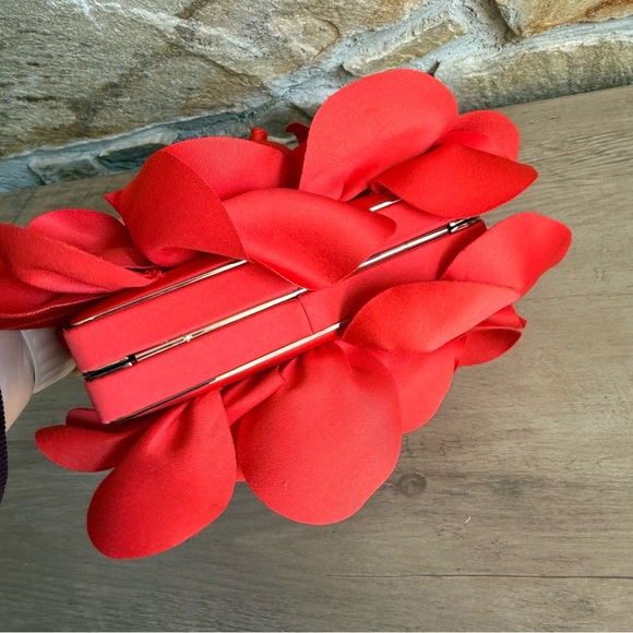 Sondra Roberts Satin Red Rose Clutch - Picture 6 of 8